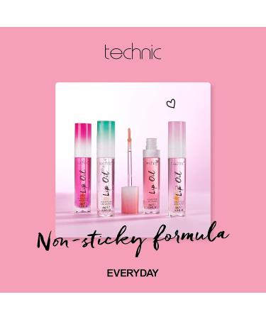Technic Mint Flavoured Lip Oil | Non Sticky Hydrating High-Shine Gloss | Wear Alone or Over Lipstick - Buy Online on GoSupps.com