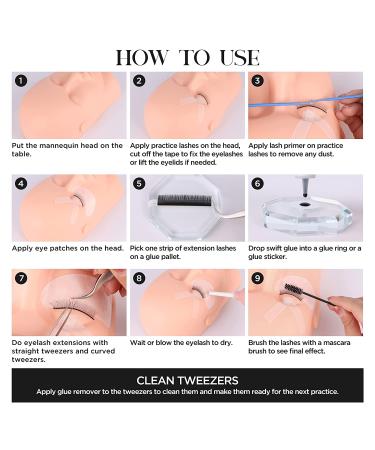 BEYELIAN Eyelash Extension Kit with Mannequin Head - Professional Training Tool (361 Pieces) - Buy Online on GoSupps.com