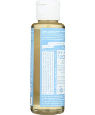 Dr. Bronner's Magic Soaps Pure Castile Soap - 18-in-1 Hemp Unscented Baby Mild (4 oz) - Natural & Organic International Shipping - Buy Online on GoSupps.com