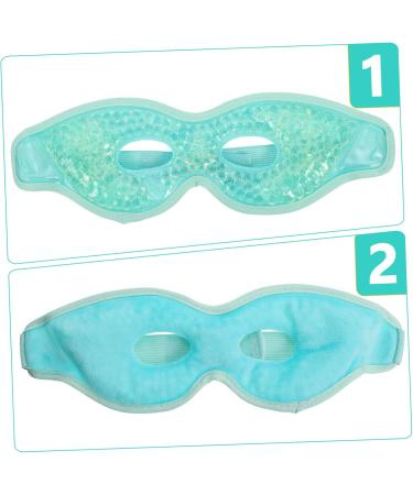 Ipetboom Contoured Eye Mask for Sleeping Eye with Eye Holes Eye for Sleeping Hot Cold Eye Mask Travel Ice Compress Eyes Cover Baffle Super Soft Crystal Cotton to Sleep Light Green 28.5x9x1.7cm - Buy Online on GoSupps.com