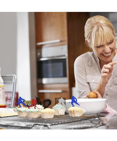 Rsstarxi 24 Pack Hockey Theme Birthday Cupcake Toppers Glitter Ice Hockey Players Cupcake Picks for Ice Hockey Sports Theme Baby Shower Kids Birthday Party Cake Decorations Design 1 Multicolor - Buy Online on GoSupps.com