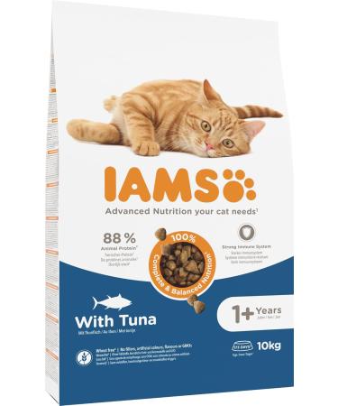 IAMS Dry Cat Food with Tuna - Nutrient-Rich Formula for Cats Aged 1-6 10 kg Pack - Buy Online on GoSupps.com