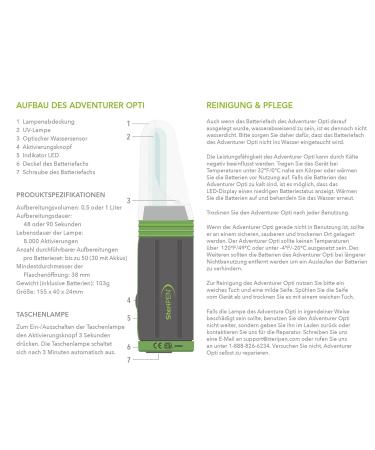 SteriPEN Adventurer Opti Water Purifier - Portable UV Water Purification for Safe Drinking Water Worldwide - Buy Online on GoSupps.com