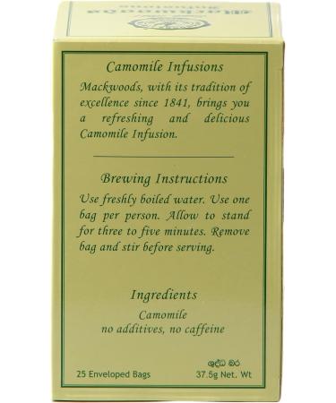 MACKWOODS CAMOMILE HERBAL INFUSION IN 25 ENVELOPED TEA BAGS - Buy Online on GoSupps.com