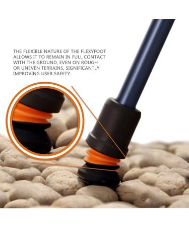 Shock Absorbing Oval Handle Telescopic Walking Stick | Enhance Safety & Comfort | Reduces Shocks & Improves Grip | Black - Buy Online on GoSupps.com