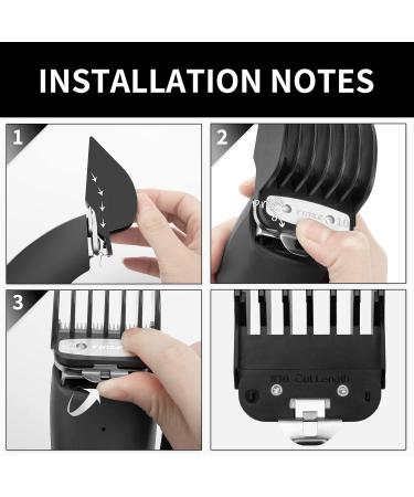 Wahl Clipper Guards Professional with Metal Clip - 10 Cutting Lengths - Fits Most Wahl Clippers - Premium Holder Stand Included (10 Pack) Black - Buy Online on GoSupps.com