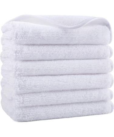 Polyte Premium Microfibre Wash Cloth 33 x 33 cm - White - Pack of 6