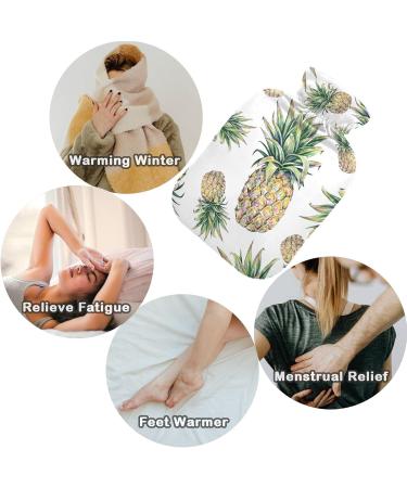 Naanle Tropical Pineapple Water Bottle - 1L Transparent Hot Water Bottle for Bed Hand/Foot Warmer Pain Relief & Heat Therapy | International Shipping - Buy Online on GoSupps.com