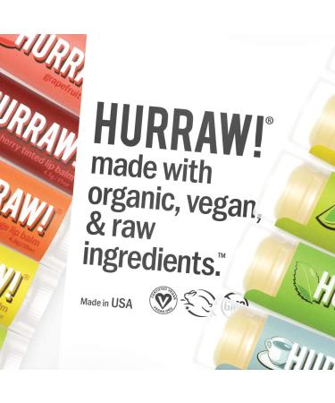 Hurraw! Mint Lip Balm 3 Pack - Organic, Vegan, Cruelty-Free, Gluten-Free, Non-GMO - Made in USA, 100% Natural Ingredients - Bee, Shea, Soy, Palm Free - Mint 3 Count - Buy Online on GoSupps.com