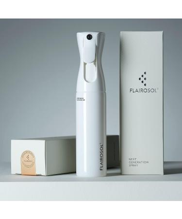 Flairosol 10 oz White Spray Bottle - Ultra Fine Mist for Hair, Face, Tanning & More | Patented Technology, Trusted by Professionals - Buy Online on GoSupps.com