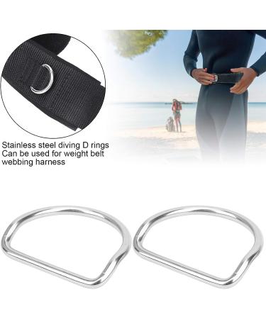 BuyWeek Diving Weight Belt D Rings - 2Pcs Stainless Steel Bent Diving D Rings for 2.0 Webbing Weight Belt | Outdoor Activities Accessory - Buy Online on GoSupps.com