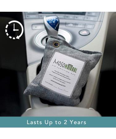 Moso Natural Air Purifying Bag 200g (4 Pack) - Scent Free Odor Eliminator for Cars, Closets, Bathrooms, Pet Areas - Bamboo Charcoal Absorber (Charcoal Grey) - Buy Online on GoSupps.com