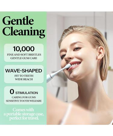 Soft Toothbrush Replacement Heads (4 Pack) for Philips Sonicare - Gentle on Sensitive Teeth & Gums - Portable Case Included - Wave Bristles - Buy Online on GoSupps.com