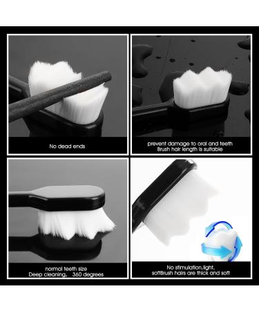 Buy Wllhyf Extra Soft Toothbrush Set - Micro Nano Fiber for Sensitive Gums - 6 PCS Adult & Child Toothbrushes (Black Green Pink) - Ideal for Oral Care & Gum Recession - Buy Online on GoSupps.com