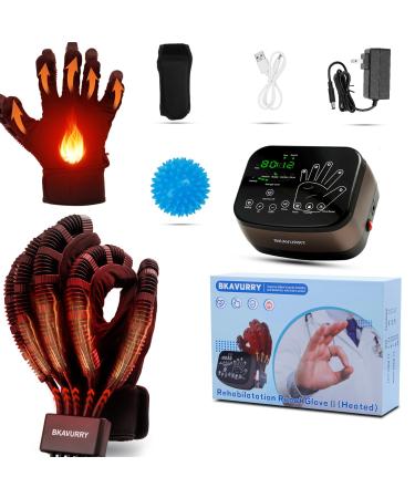Upgraded Heated Stroke Rehabilitation Gloves Finger and Hand Strengtheners Paraplegic Finger Rehabilitation Physical Therapy Equipment Left-S