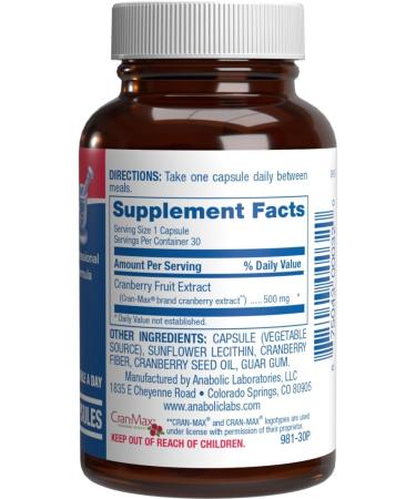 Cranberry Pills for Women Urinary Tract Health - Clinical Strength Cran-Max Cranberry Extract Capsules to Support Bladder Cleansing and Urinary Tract Health for Women - Super Potent Vegan & Non-GMO - Buy Online on GoSupps.com