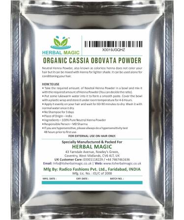 Herbal Magic - Cassia Obovata Neutral Henna Hair Dye Pure Without Chemicals 100g - Buy Online on GoSupps.com