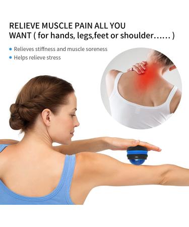 Coolrunner Massage Ball - Handheld Self-Massage Roller for Sore Muscles - Full Body Therapy Tool for Shoulders, Neck, Arms, Legs, Back, and Feet (Blue) - Buy Online on GoSupps.com