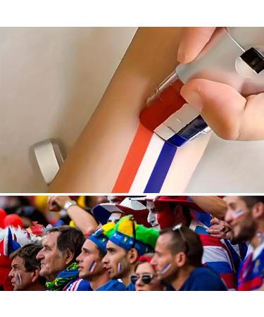  BommFu Pride Face Paint Pencils | 3 Colors Face Makeup - Washable Patriotic Paint Pencil for Sports Makeup European - Buy Online on GoSupps.com