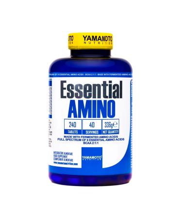 YAMAMOTO Nutrition Essential AMINO 240 Tablets Essential Amino Acids Supplement BCAA 4:1:1 Fermented & Branched Sports Supplement 312g