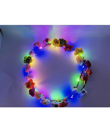 Pengcheng Flower Crown Set - 7 Piece Floral Headdress & Hair Accessories for Women & Girls | Perfect for Birthdays Weddings Festivals & Parties - Buy Online on GoSupps.com