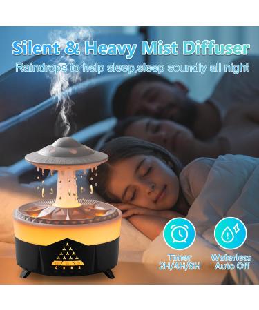 Raindrop 350ml Essential Oil Diffuser | Aromatherapy Diffuser for Large Rooms | Cool Mist Humidifier | 7 Colors & 3 Timers | Ideal for Home Bedroom Office & Yoga - Buy Online on GoSupps.com