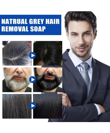 Soap Cover Soap Cover Gray 3PCS Natural Gray Hair Removal Soap Gray Hair Shampoo Bar Cover Coverage Soap Solid Shampoo Soap Growth Hair Darkening Compressed Soap Bar with 3 Foaming Net - Buy Online on GoSupps.com