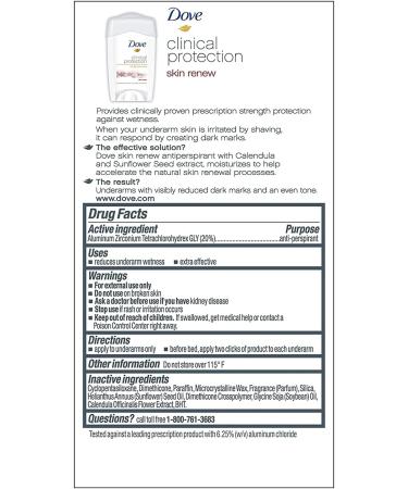 Dove Clinical Protection Skin Renew Antiperspirant & Deodorant 1.7 oz - Buy Online on GoSupps.com