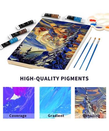 Aen Art Acrylic Paint Set - 16 Colors for Canvas, Wood, Fabric & Ceramic Crafts - Non-Toxic & Rich Pigments - Ideal for Beginners - Buy Online on GoSupps.com