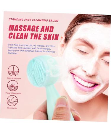 POPETPOP Silicone Face Brush Multi-Function Exfoliating Brush Multi-Function Face Cleaner Facial Cleaning Brush Household Face Brush Portable Face Brush Silica Gel Handle Manual 12x4.5cm - Buy Online on GoSupps.com