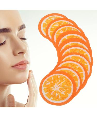 Orange Face Mask Sheets - 10pcs Pure Cotton DIY Extra Coverage Boost Absorption for Radiant Skin - Buy Online on GoSupps.com