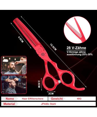 Purple Dragon 5.5 Inch Hairdressing Scissors Set (Red) 5 5" Red - Buy Online on GoSupps.com