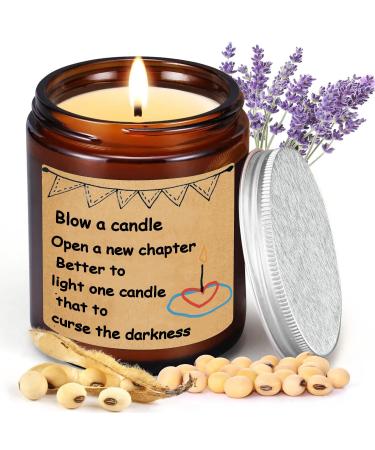 Scented Candles Gifts for Women - 200g Handmade Soy Wax - 50 Hours Long Lasting Aromatherapy Lavender Candles - Candles Gift for Friend Women (Birthday)