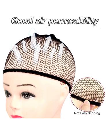 Jinlaili Wig Cap - Breathable Mesh Network for Unisex | Open End Elastic Wig Caps in 3 Skin Tones & Black | Perfect for Everyday & Carnival - Buy Online on GoSupps.com
