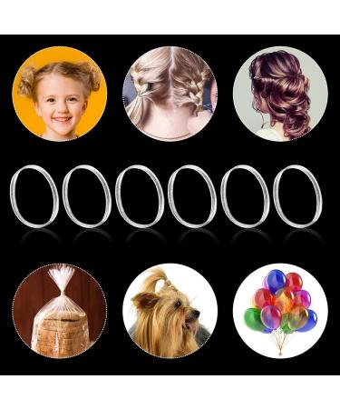 Lusofie 2500Pcs Clear Hair Elastic Bands Small Clear Elastic Hair Bands Soft Baby Elastic Hair Ties Hair Bands for Girls Kids Braids Hair Wedding Hairstyle Transparent White - Buy Online on GoSupps.com