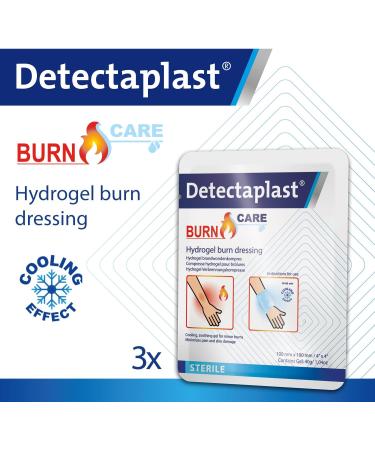 DetectaPlast Firewound Hydrogel Compress (10x10 cm 3 Pack) - Sterile Wound Healing for Severe Burns - Water-Based Gel for Optimal Recovery - Buy Online on GoSupps.com