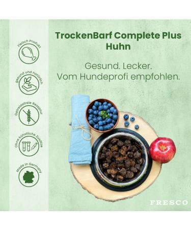 FRESCO Dog Complete Plus - Dry dog food - 2.5 kg - Based on fresh meat fruits and vegetables - Grain-free BARF - 100% fresh ingredients - No artificial additives - Buy Online on GoSupps.com