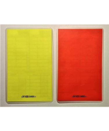 Soccer Referee Cards Set - Neon Bright Red/Yellow | Premier Write-on Kit - Buy Online on GoSupps.com