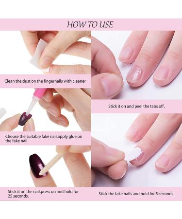 720 Short Coffin Press on False Nails Set - Colorful Full Cover Fake Nails with Nail File & Orange Stick (30 Colors) - Buy Online on GoSupps.com