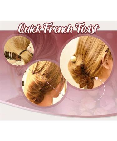 Stylish Braided Hairpin Set - Quick French Twist & Messy Bun Clips (2pcs) - Buy Online on GoSupps.com