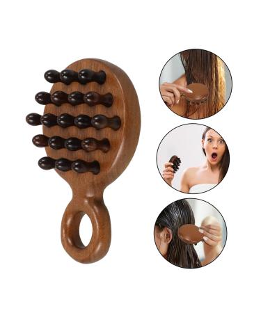 Plafope Wooden Comb - DESPRINGKAMM Wide Tooth Head Massage Tool for Women | No Static Portable & Comfortable - 12x8.3cm Brown - Buy Online on GoSupps.com