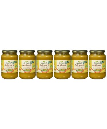 Alnatura Organic Apple Puree with Mango - Vegan Pack of 6 (6 x 360g) - Healthy Snack for Kids & Adults - Buy Online on GoSupps.com