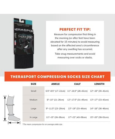 TheraSport Large White Athletic Performance Socks | 20-30mmHg Moderate Compression - Buy Online on GoSupps.com