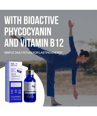 Orlo Blue Essence - Liquid Blue Spirulina with Phycocyanin Extract & Bioactive Methylcobalamin B12 Vitamin - Methylene Alternative - Natural Vegan Superfood - Clean Bioavailable Formula 50 ml - Buy Online on GoSupps.com