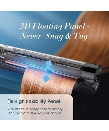 Negative Ion Flat Iron Hair Straightener & Curler 2-in-1 - Ceramic Coating 11 Temps Dual Voltage for Home & Travel - Perfect for All Hair Types - Buy Online on GoSupps.com