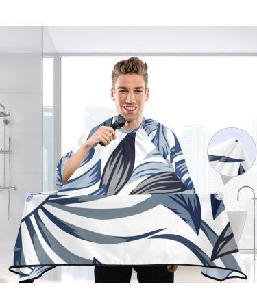 Waterproof Barber Cape - Blue Leaf & Cheetah Haircut Bib for Men & Women | Unisex Hair Cutting Cape - Buy Online on GoSupps.com
