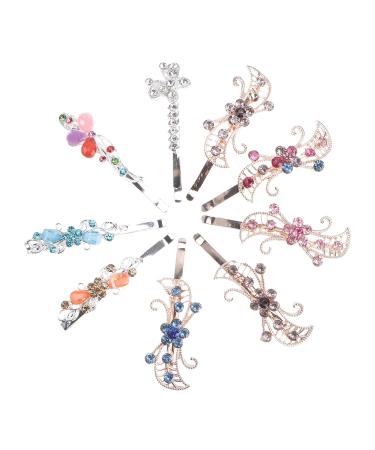 Embellished Bobby Pins Set | Rhinestone Pearl Hair Clips for Women & Girls (19 Pcs Random Patterns) - Stylish Hair Accessories - Buy Online on GoSupps.com