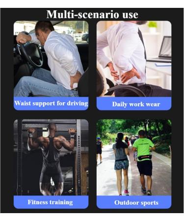 MOILO Back brace to relieve sciatica herniation lumbar disc curvature sprained back support belt adjustable support. For yoga sports fitness weightlifting suitable for men and women (Large) - Buy Online on GoSupps.com