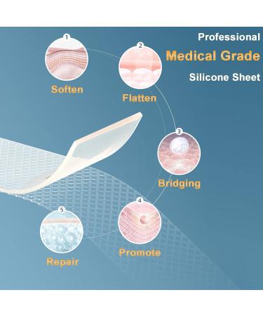 Medical Grade Silicone Scar Sheets - Surgical Scar Tape for C-Section Tummy Tuck Keloid Treatment - Buy Online on GoSupps.com