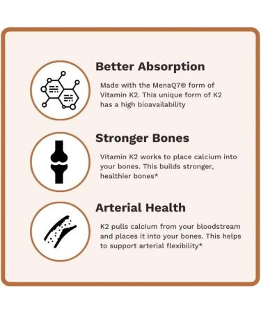 Utzy Naturals Vitamin K2 | 180 mcg of MenaQ7 Form of K2 | Made in USA | 60 Capsules - Buy Online on GoSupps.com